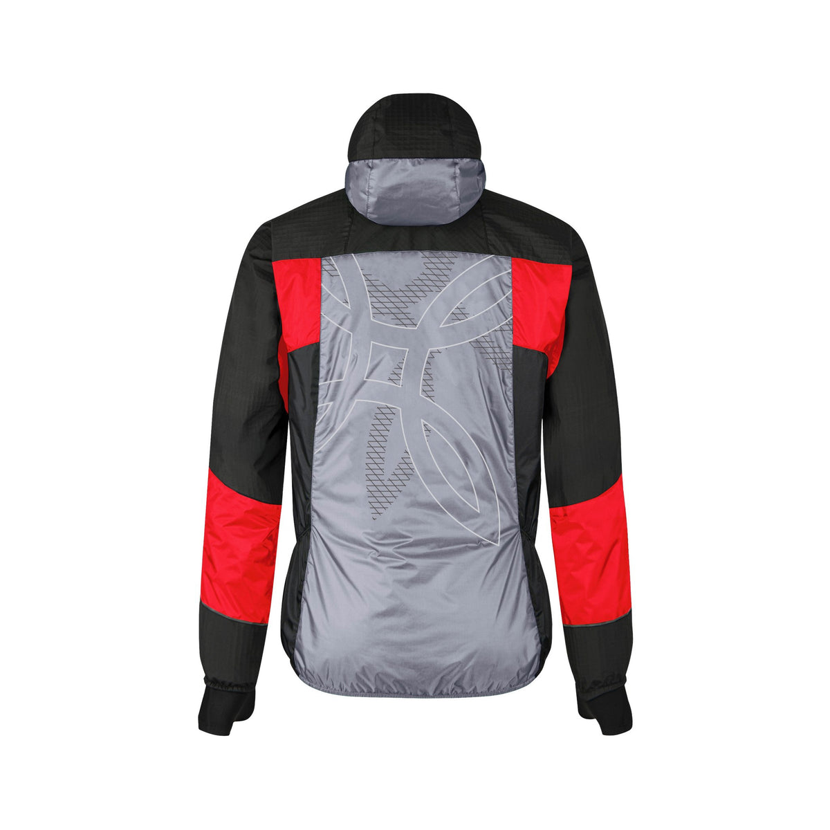 SKISKY EVO HOODED JACKET MID GREY/POWER RED