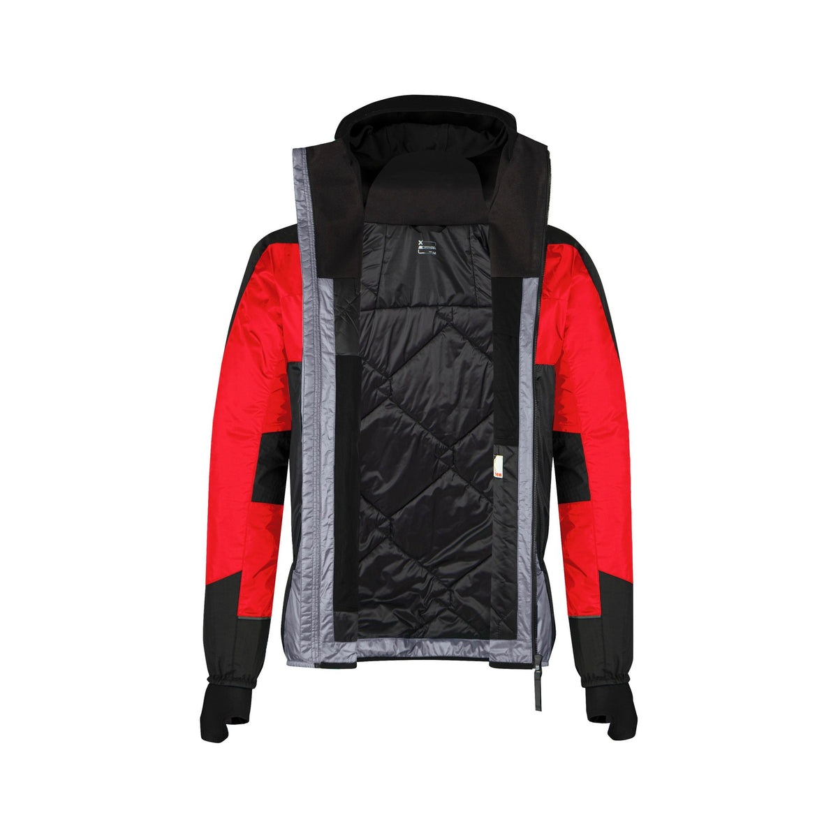 SKISKY EVO HOODED JACKET MID GREY/POWER RED