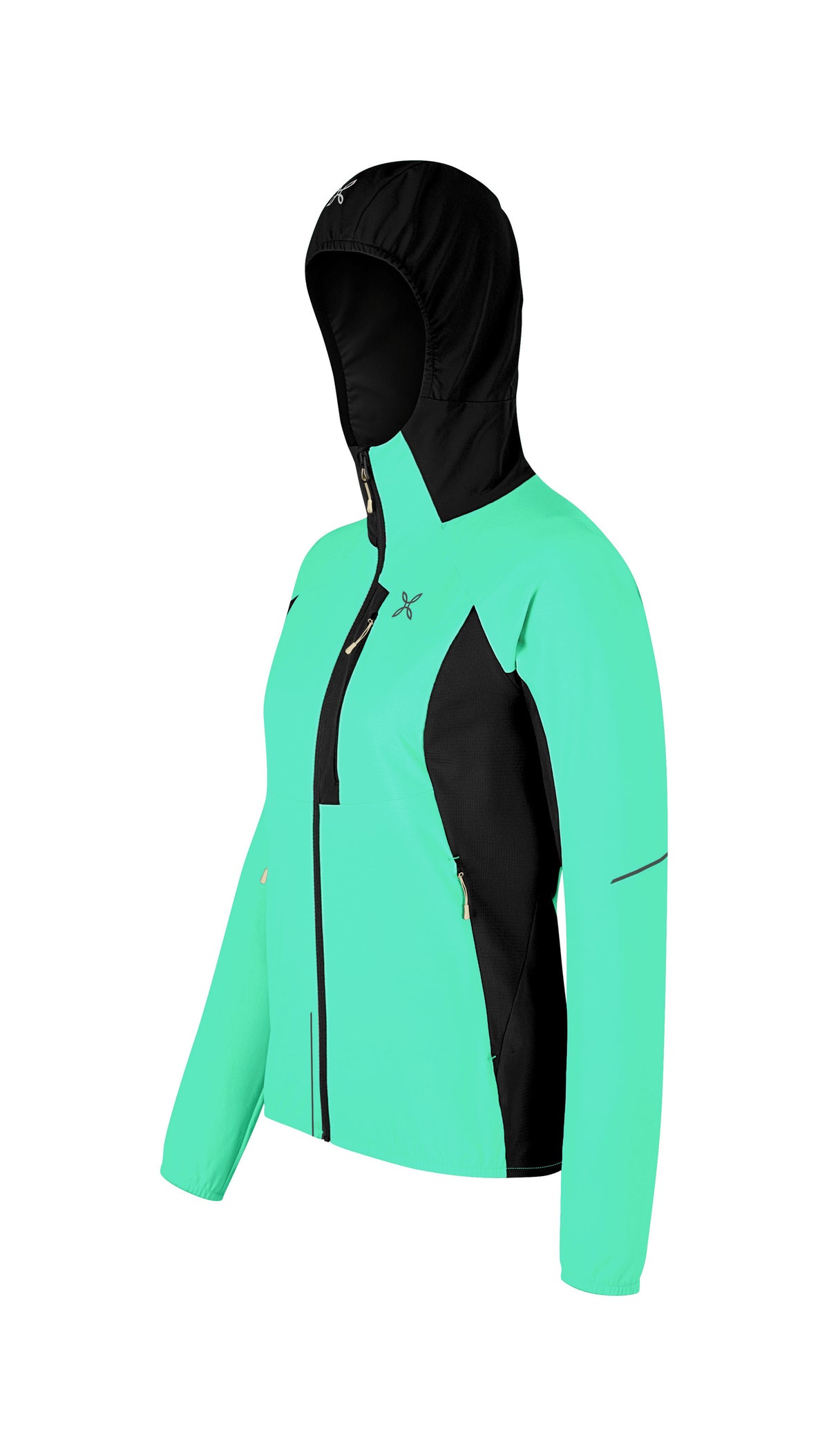 FLASH HOODED JACKET WOMAN BRIGHT TEAL/SHELL