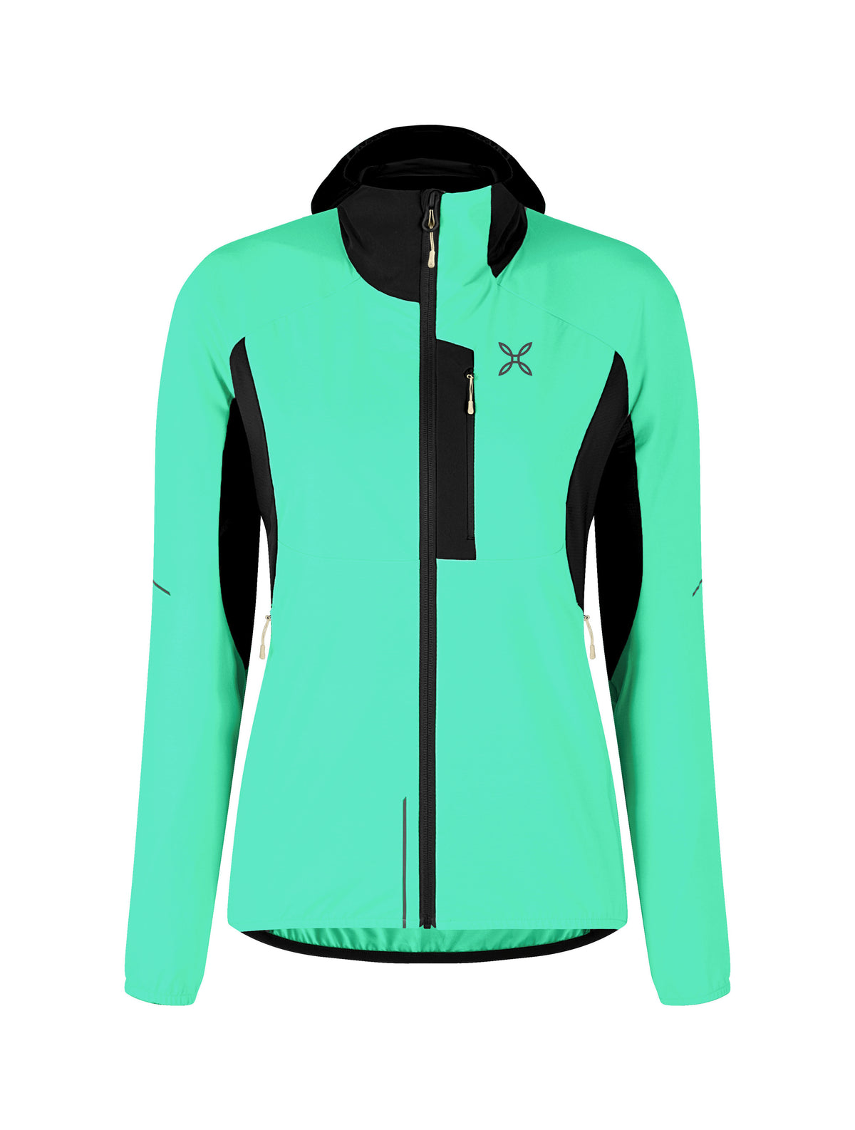FLASH HOODED JACKET WOMAN BRIGHT TEAL/SHELL