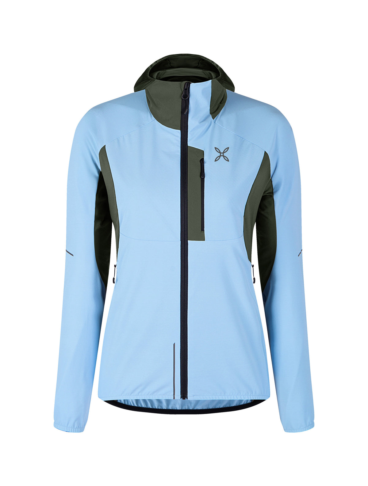 FLASH HOODED JACKET WOMAN DUSK/VERDE SALVIA