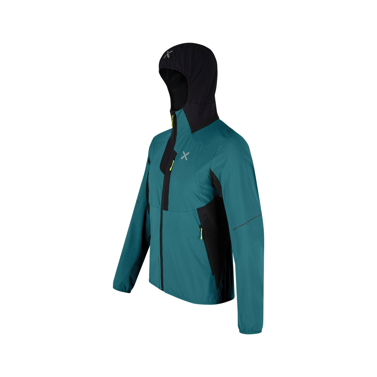 FLASH HOODED JACKET STEEL BLUE/SUNNY LIME