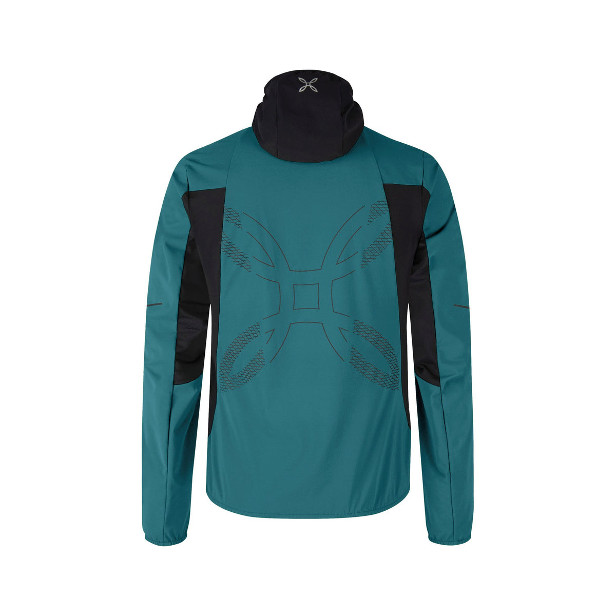 FLASH HOODED JACKET STEEL BLUE/SUNNY LIME