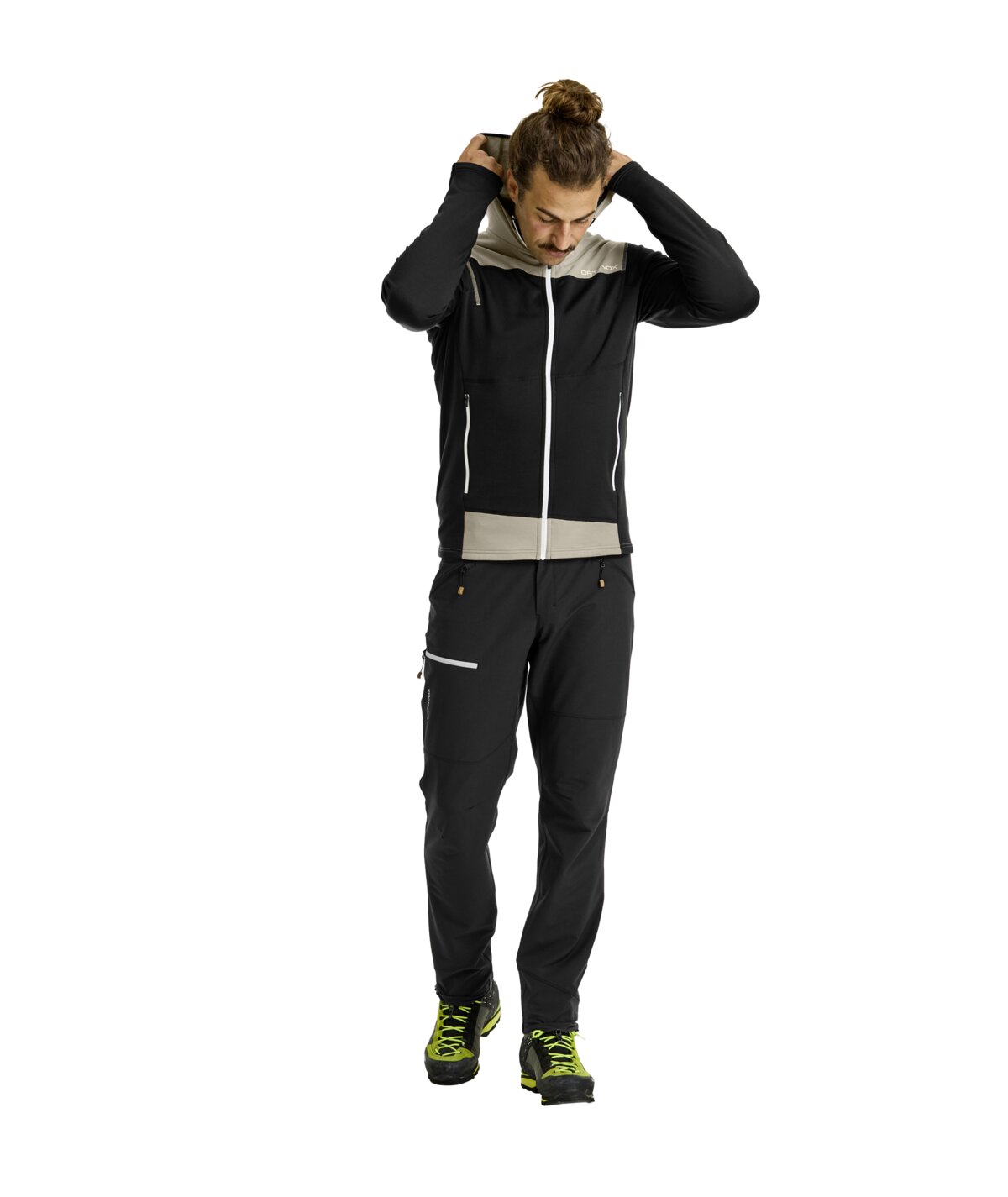 FLEECE LIGHT HOODY M black raven
