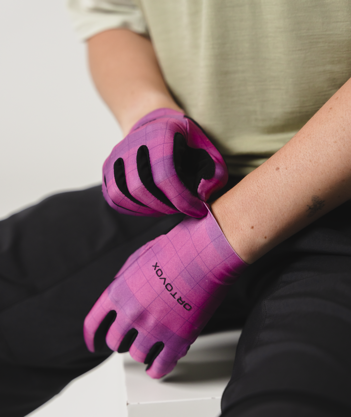 ORTOVOX MTB LIGHT GLOVE W dark linen motion aop