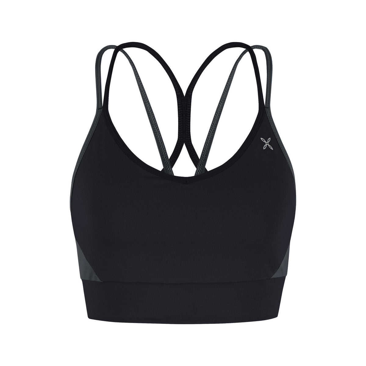 CRIMP CROSS BRA WOMAN BLACK PIOMBO