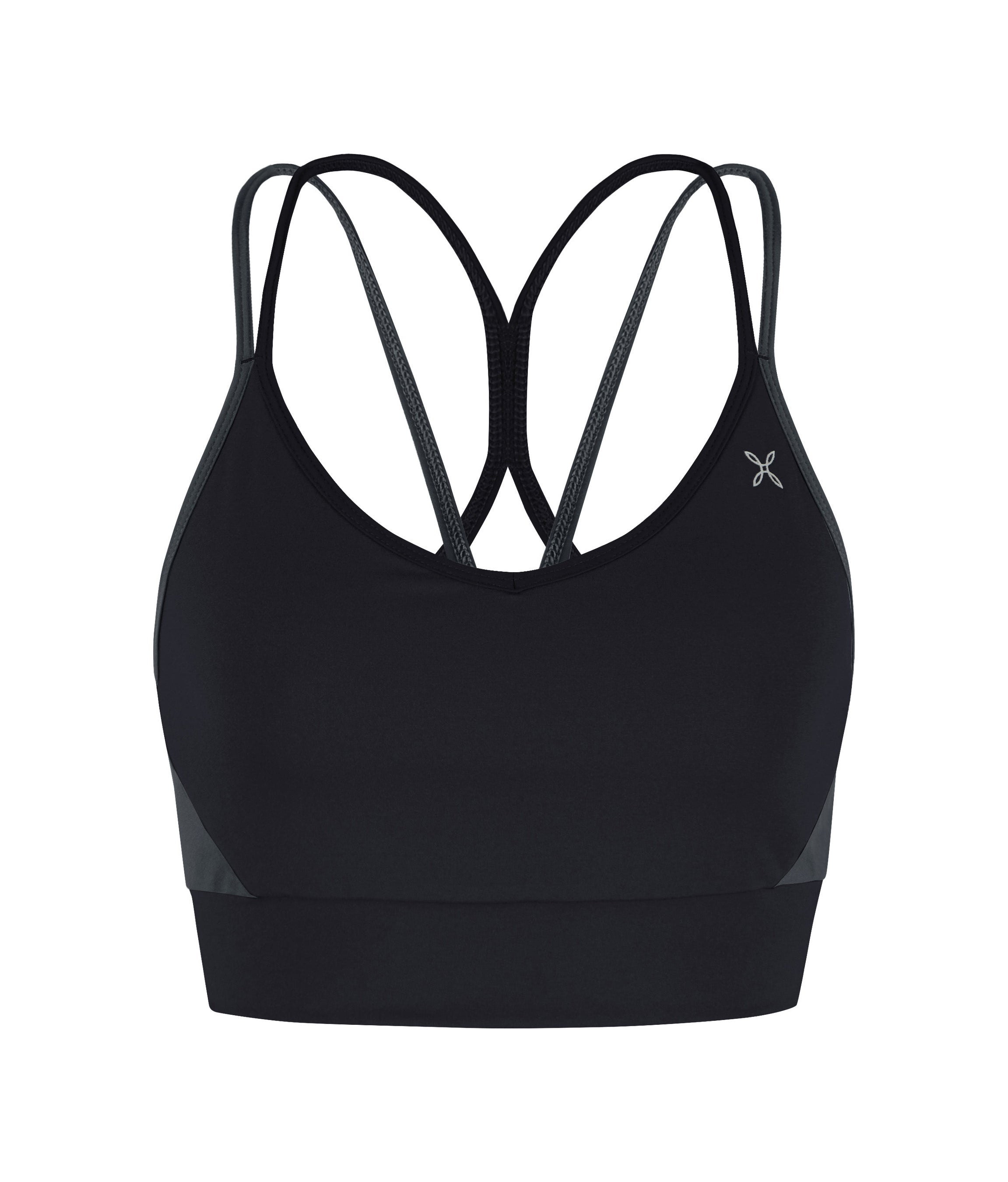 CRIMP CROSS BRA WOMAN BLACK PIOMBO