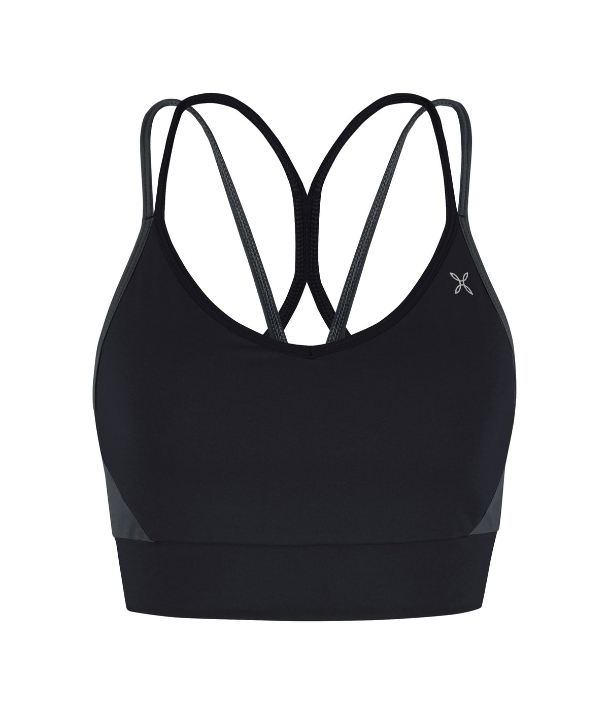 CRIMP CROSS BRA WOMAN BLACK PIOMBO