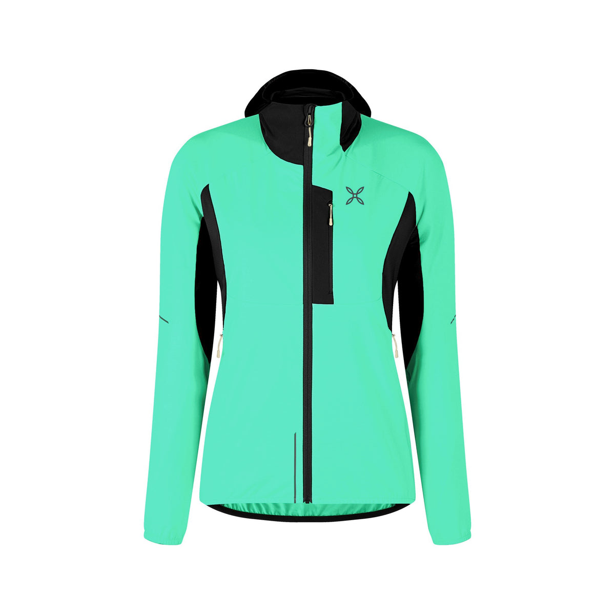 FLASH HOODED JACKET WOMAN BRIGHT TEAL/SHELL