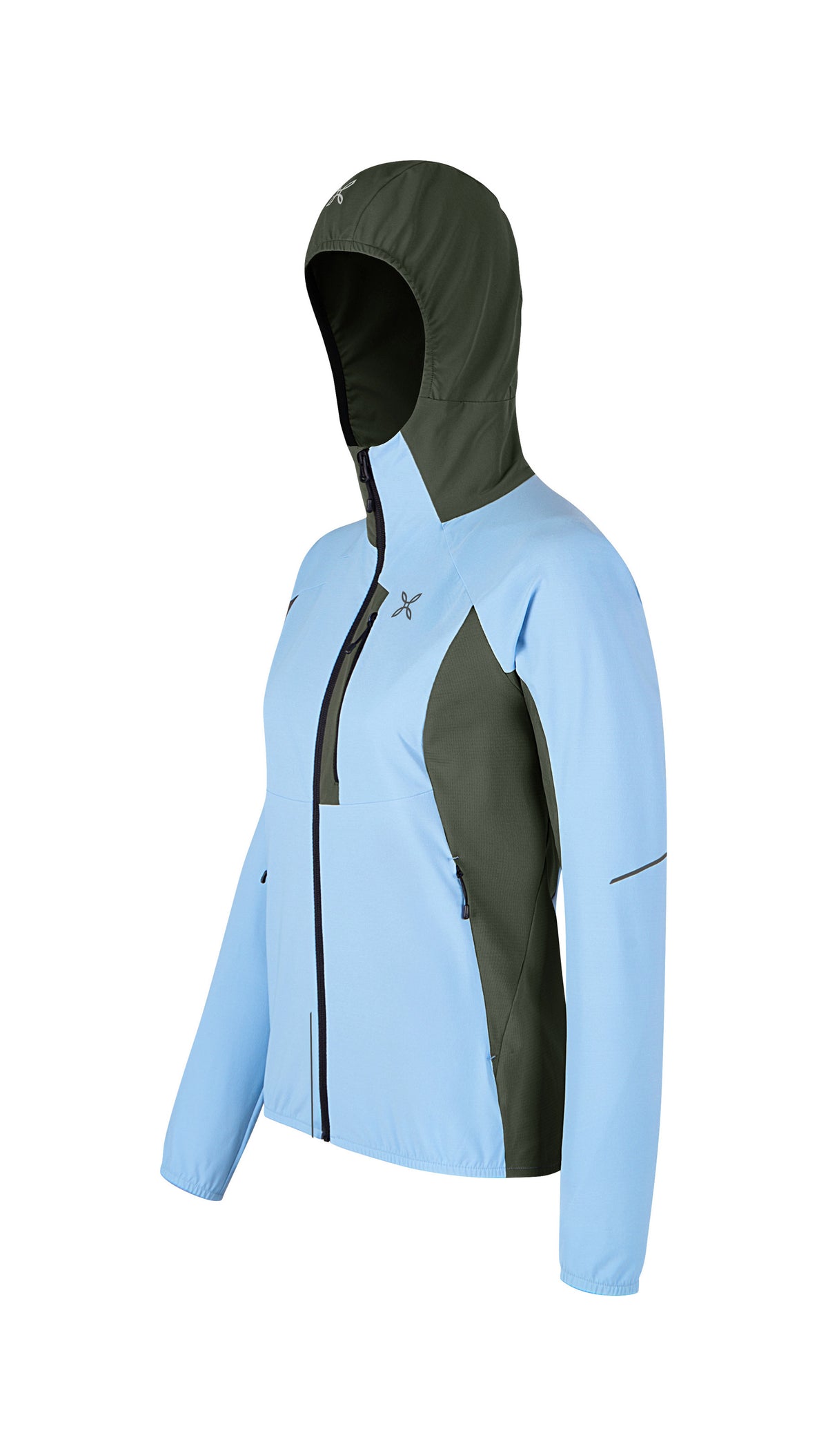 FLASH HOODED JACKET WOMAN DUSK/VERDE SALVIA