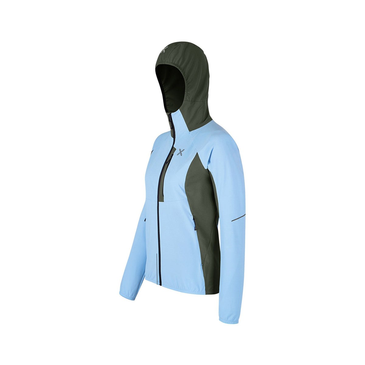 FLASH HOODED JACKET WOMAN DUSK/VERDE SALVIA