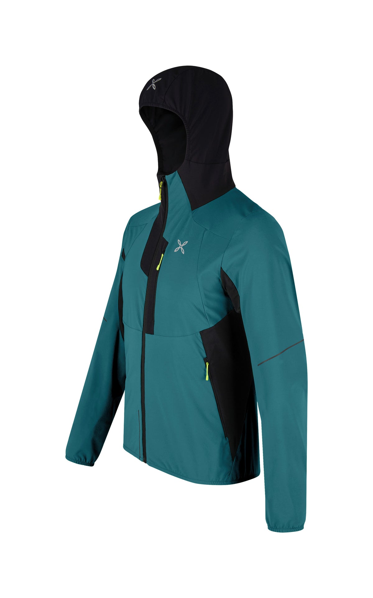 FLASH HOODED JACKET STEEL BLUE/SUNNY LIME