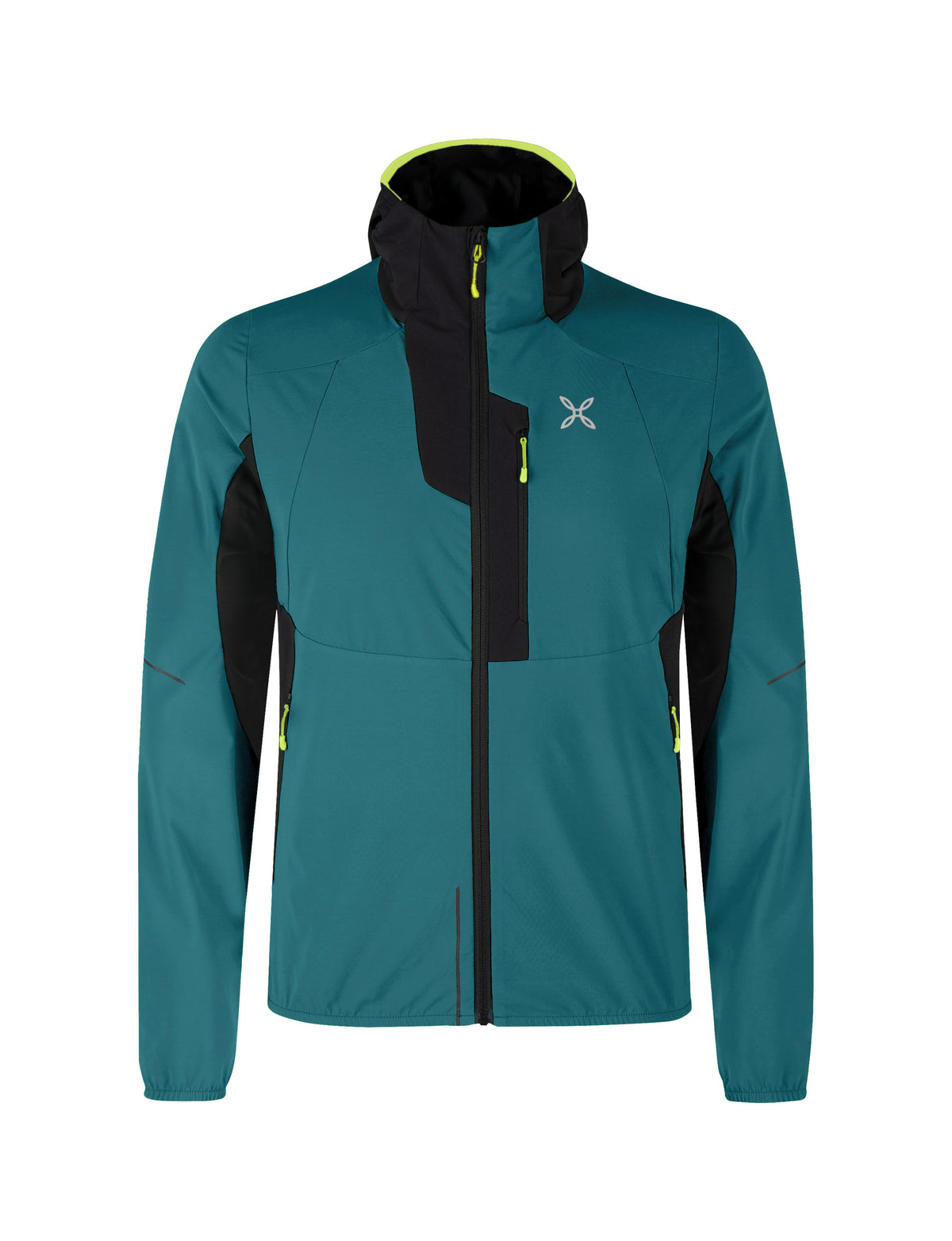 FLASH HOODED JACKET STEEL BLUE/SUNNY LIME