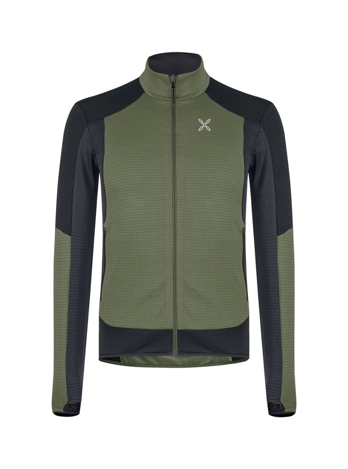 STRETCH COLOR MAGLIA VERDE SALVIA/BLACK