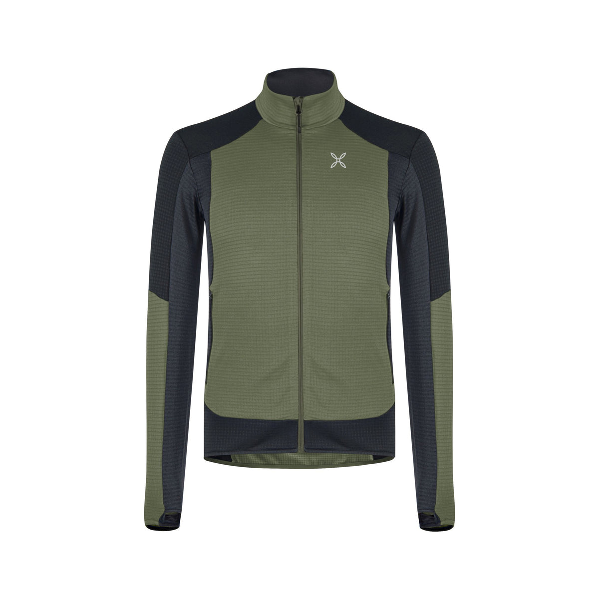 STRETCH COLOR MAGLIA VERDE SALVIA/BLACK