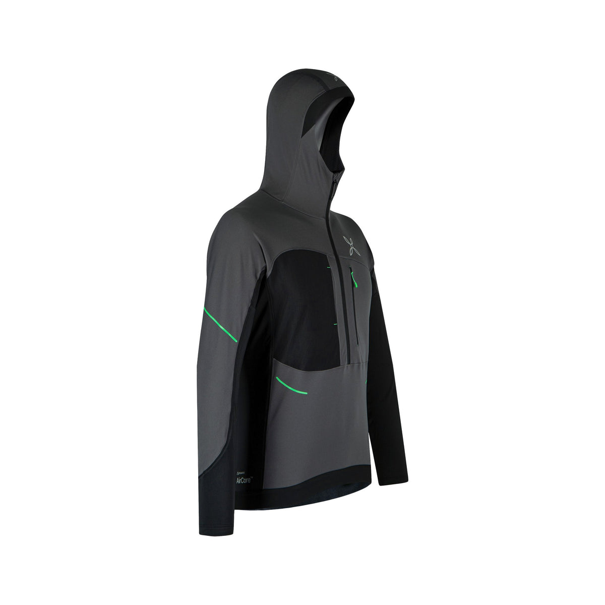 RITMO PTC AIRCORE HALF ZIP M. ANTRACITE/VIBE GREEN