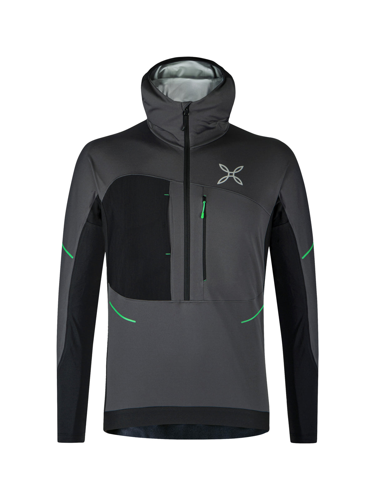 RITMO PTC AIRCORE HALF ZIP M. ANTRACITE/VIBE GREEN