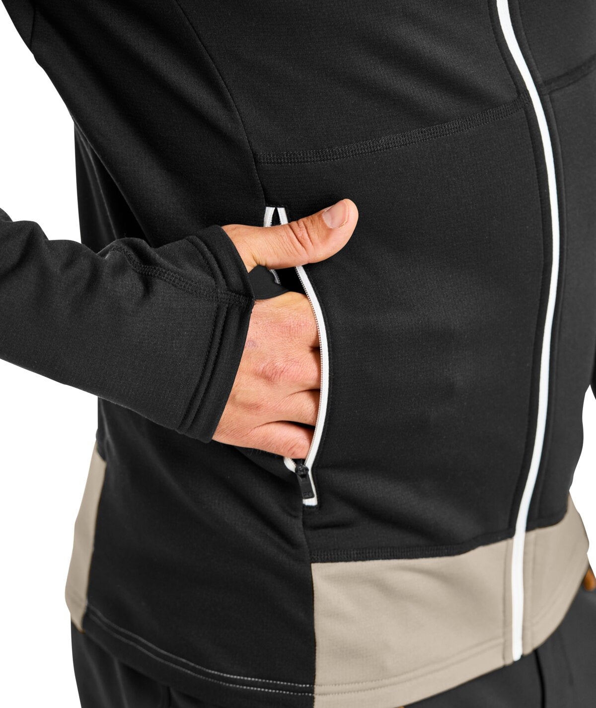 FLEECE LIGHT HOODY M black raven