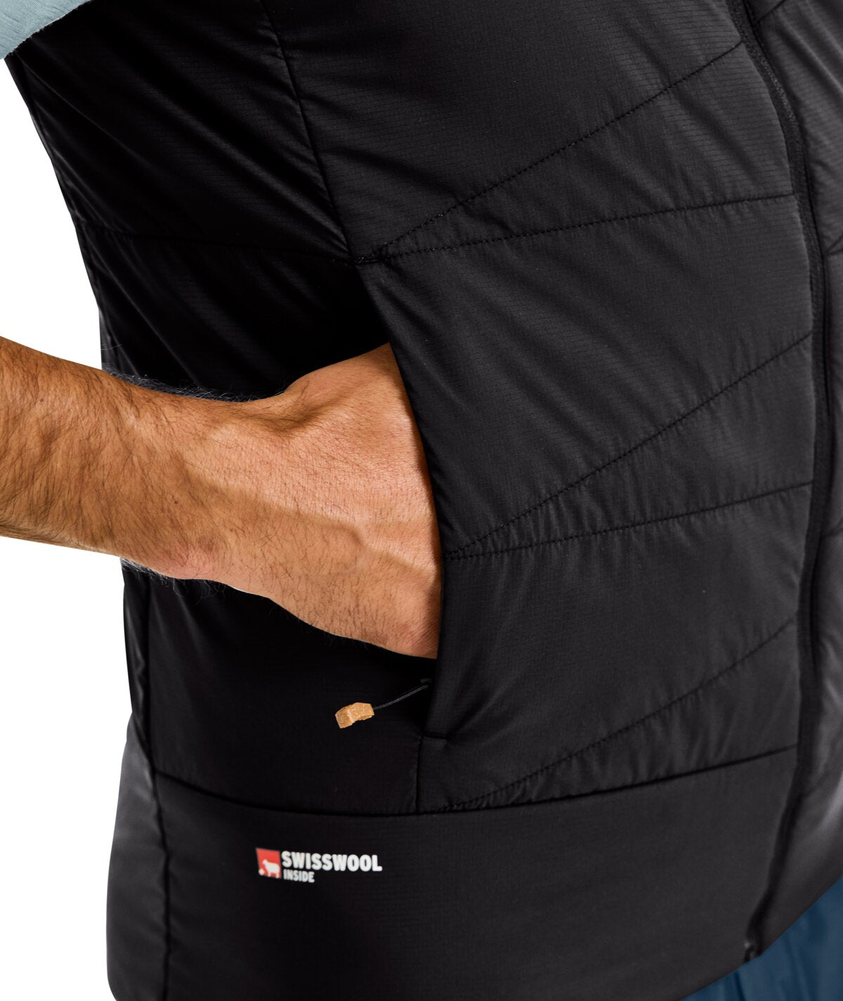 SWISSWOOL PIZ DUAN VEST M black raven
