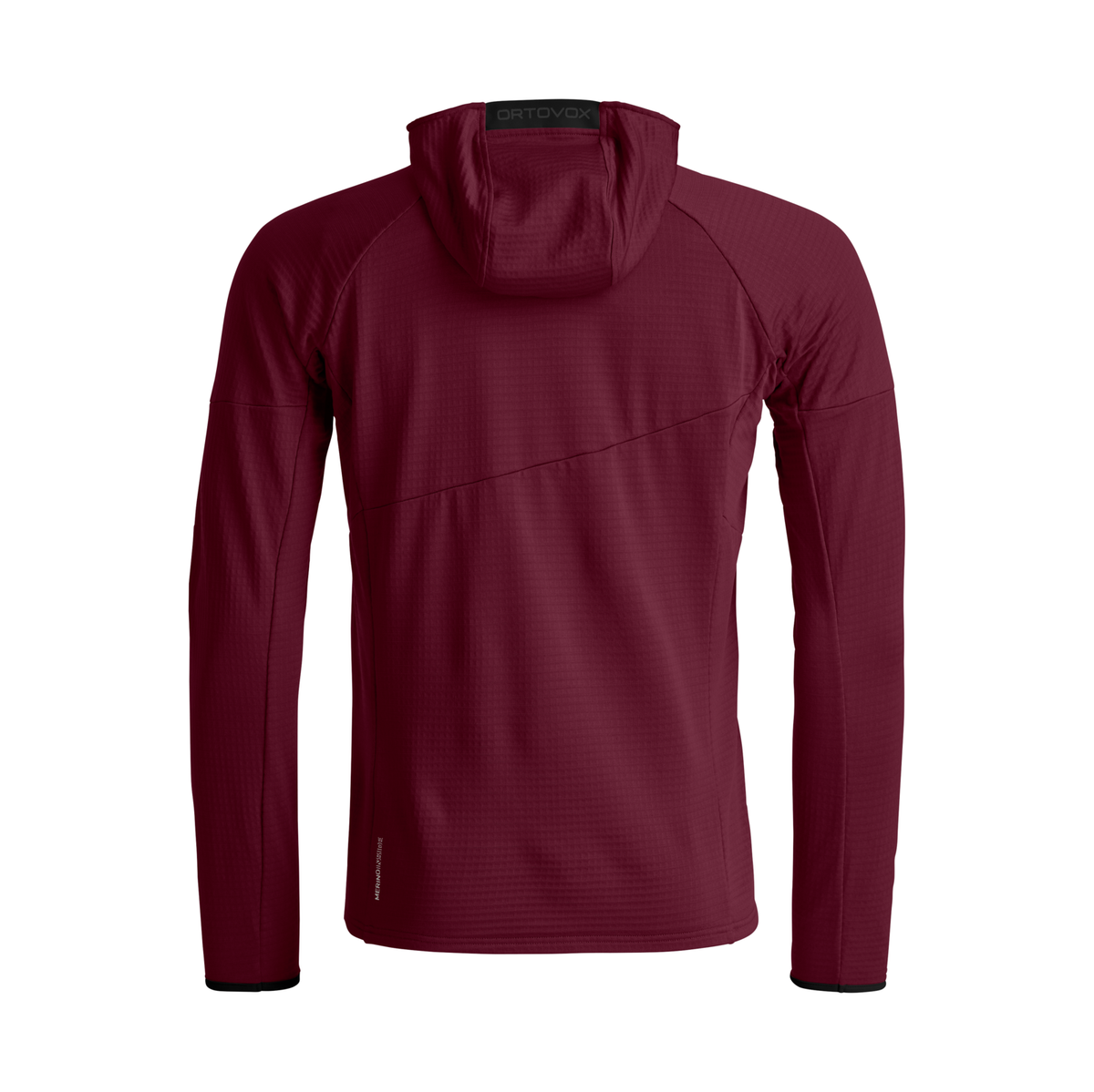 FLEECE LIGHT GRID HOODY M red malbec
